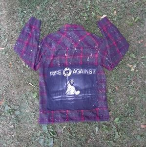 Rise Against Custom Distressed Flannel